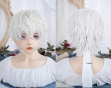 Load image into Gallery viewer, INSTOCK ★WHITE★ Men Korean Style Bangs Short Hair Wig [Adjustable/Breathable]
