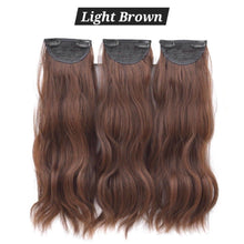 Load image into Gallery viewer, INSTOCK ★4 COLORS★ 45cm Thick 3 Separate pieces Curly Wavy Long Hair Extensions Clip On
