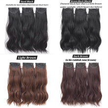 Load image into Gallery viewer, INSTOCK ★4 COLORS★ 45cm Thick 3 Separate pieces Curly Wavy Long Hair Extensions Clip On
