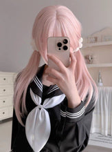Load image into Gallery viewer, INSTOCK ★BABY PINK★ Korean Himecut Layered Straight Airy Bangs Long Hair Cosplay Wig [Adjustable/Breatheable]

