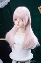 Load image into Gallery viewer, INSTOCK ★BABY PINK★ Korean Himecut Layered Straight Airy Bangs Long Hair Cosplay Wig [Adjustable/Breatheable]
