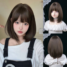 Load image into Gallery viewer, INSTOCK ★COLD BROWN★ Korean Natural Short Length Wig Hair [Adjustable/Breathable]

