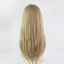 Load image into Gallery viewer, INSTOCK ★GOLD BLONDE★ Korean Straight Airy Bangs Long Hair Wig Cosplay [Adjustable/Breathable]
