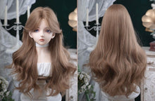 Load image into Gallery viewer, INSTOCK ★Honey Tea Brown★  *LACE FRONT* Korean Mid Parting / Curtain Bangs Wavy Long Hair Wig [Adjustable / Breathable]
