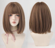 Load image into Gallery viewer, INSTOCK ★3 COLORS★ Korean Bob Style Short Airy Bangs Wig Hair [Adjustable/Breathable]
