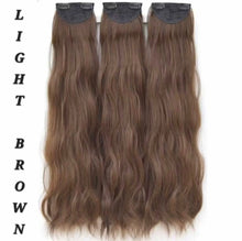 Load image into Gallery viewer, INSTOCK ★4 COLORS★ 45/55/65cm Thick 3 Separate pieces Curly Wavy Long Hair Extensions Clip On
