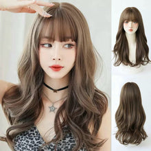 Load image into Gallery viewer, INSTOCK Korean Cold Brown Curly Wavy Airy Bangs Long Hair [Adjustable/Breathable]
