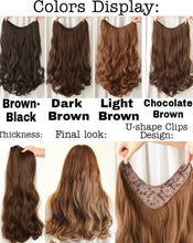 Load image into Gallery viewer, INSTOCK ★4 COLORS★ 60cm Korean Natural Big Wavy/Curly Long V-Shape Hair Extensions Clip-on
