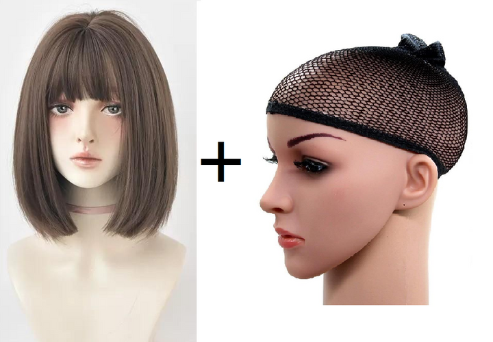 INSTOCK ★3 COLORS★Korean Bob Short Airy Bangs Wig Hair [Adjustable/Breathable]