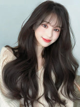 Load image into Gallery viewer, INSTOCK ★2 COLORS★ Korean Big Wavy Curly Airy Bangs Natural Long Hair [Adjustable/Breathable]
