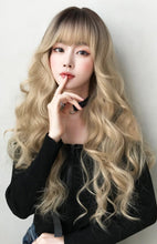 Load image into Gallery viewer, INSTOCK ★2 COLORS★ Korean 68cm Ombre Big Curls Wavy Airy Bangs Long Hair Wig [Adjustable/Breathable]
