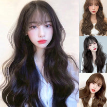 Load image into Gallery viewer, INSTOCK ★2 COLORS★ Korean Big Wavy Curly Airy Bangs Natural Long Hair [Adjustable/Breathable]
