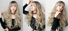 Load image into Gallery viewer, INSTOCK ★2 COLORS★ Korean 68cm Ombre Big Curls Wavy Airy Bangs Long Hair Wig [Adjustable/Breathable]
