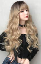 Load image into Gallery viewer, INSTOCK ★2 COLORS★ Korean 68cm Ombre Big Curls Wavy Airy Bangs Long Hair Wig [Adjustable/Breathable]
