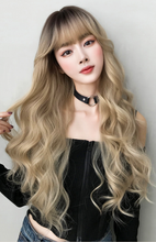 Load image into Gallery viewer, INSTOCK ★2 COLORS★ Korean 68cm Ombre Big Curls Wavy Airy Bangs Long Hair Wig [Adjustable/Breathable]
