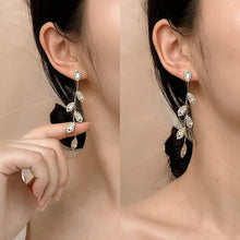 Load image into Gallery viewer, INSTOCK ★SILVER-GOLD★ Korean Crystals Bling Bling Dangling Earrings/Earcuffs [Piercing/No Piercing Types]
