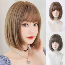 Load image into Gallery viewer, INSTOCK ★2 COLORS★ Korean Short Bob Airy Bangs C-curl Wig [Adjustable/Breathable]
