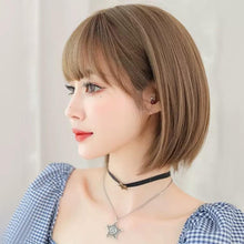 Load image into Gallery viewer, INSTOCK ★2 COLORS★ Korean Short Bob Airy Bangs C-curl Wig [Adjustable/Breathable]
