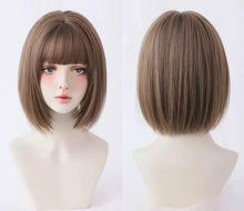 Load image into Gallery viewer, INSTOCK ★2 COLORS★ Korean Short Bob Airy Bangs C-curl Wig [Adjustable/Breathable]
