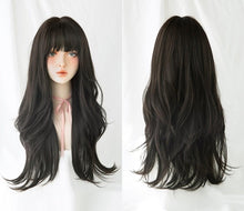 Load image into Gallery viewer, INSTOCK ★3 COLORS★ Korean Wavy Curly Airy Bangs Long Wig [Breathable/Adjustable]
