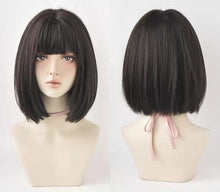 Load image into Gallery viewer, INSTOCK ★3 COLORS★Korean Bob Short Airy Bangs Wig Hair [Adjustable/Breathable]
