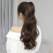 Load image into Gallery viewer, INSTOCK ★3 COLORS★Korean 60cm Wavy / Curly Long Natural Clip On Ponytail Hair Extension
