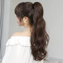 Load image into Gallery viewer, INSTOCK ★3 COLORS★Korean 60cm Wavy / Curly Long Natural Clip On Ponytail Hair Extension
