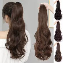 Load image into Gallery viewer, INSTOCK ★3 COLORS★Korean 60cm Wavy / Curly Long Natural Clip On Ponytail Hair Extension
