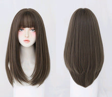 Load image into Gallery viewer, INSTOCK ★3 COLORS★ Korean Airy Bangs Natural Long Straight Hair Wig [Adjustable/Breathable]
