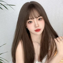 Load image into Gallery viewer, INSTOCK ★3 COLORS★ Korean Airy Bangs Natural Long Straight Hair Wig [Adjustable/Breathable]
