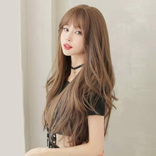 Load image into Gallery viewer, INSTOCK ★3 COLORS★ Korean Wavy Curly Airy Bangs Long Wig [Breathable/Adjustable]
