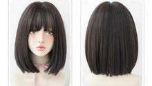 Load image into Gallery viewer, INSTOCK ★3 COLORS★ Korean Natural Straight Airy Bangs Shoulder Length Short Hair Wig [Adjustable/Breathable]
