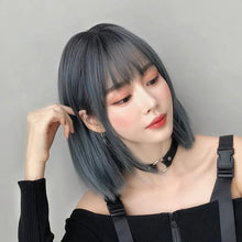 Load image into Gallery viewer, INSTOCK ★3 COLORS★ Korean Natural Straight Airy Bangs Shoulder Length Short Hair Wig [Adjustable/Breathable]
