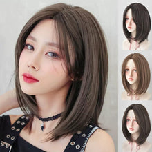 Load image into Gallery viewer, INSTOCK ★3 Colors★
Korean Straight Mid/Side parting Short Wig Hair [Breathable/Adjustable]
