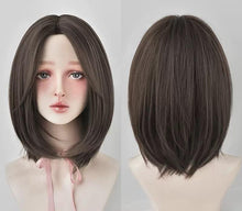 Load image into Gallery viewer, INSTOCK ★3 Colors★
Korean Straight Mid/Side parting Short Wig Hair [Breathable/Adjustable]
