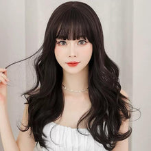 Load image into Gallery viewer, INSTOCK ★3 COLORS★ Korean Wavy Curly Airy Bangs Long Hair [Adjustable/Breathable]
