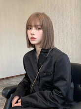 Load image into Gallery viewer, INSTOCK ★Ash Brown★ Korean Airy Bangs Short Bob Hair Wig [Adjustable/Breathable]
