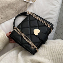 Load image into Gallery viewer, INSTOCK Korean Black Heart PU Sling Shoulder Bag

