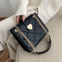 Load image into Gallery viewer, INSTOCK Korean Black Heart PU Sling Shoulder Bag
