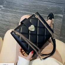 Load image into Gallery viewer, INSTOCK Korean Black Heart PU Sling Shoulder Bag
