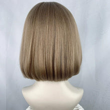 Load image into Gallery viewer, INSTOCK ★Milk Tea Brown★ Korean Blackpink Lisa&#39;s Airy Bangs Short Bob Hair Wig  [Adjustable/Breathable]
