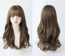 Load image into Gallery viewer, INSTOCK Korean Cold Brown Curly Wavy Airy Bangs Long Hair [Adjustable/Breathable]
