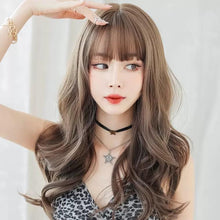 Load image into Gallery viewer, INSTOCK Korean Cold Brown Curly Wavy Airy Bangs Long Hair [Adjustable/Breathable]
