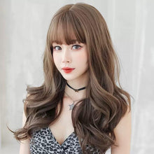 Load image into Gallery viewer, INSTOCK Korean Cold Brown Curly Wavy Airy Bangs Long Hair [Adjustable/Breathable]

