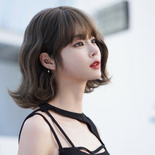 Load image into Gallery viewer, INSTOCK ★COLD BROWN★ Korean Wavy Curly Airy Bangs Short Hair Wig [Adjustable/Breathable]
