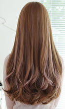 Load image into Gallery viewer, INSTOCK ★LIGHT BROWN★ Korean Curly Wavy Airy Bangs Long Hair Wig [Adjustable/Breathable]
