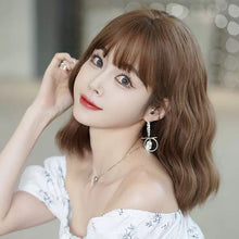 Load image into Gallery viewer, INSTOCK ★MILK TEA BROWN★ Korean Natural Wavy Airy Bangs Short Hair Wig [Adjustable/Breathable]
