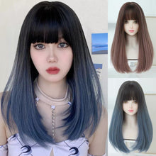 Load image into Gallery viewer, INSTOCK ★2 COLORS★ Korean Mid Length Airy Bangs Wig [Adjustable/Breathable]
