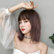 Load image into Gallery viewer, INSTOCK ★Pink Ombre Gradient★ Korean Short Airy Bangs Wig Shoulder Length [Adjustable/Breathable]
