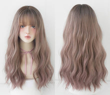 Load image into Gallery viewer, INSTOCK ★PINK GRADIENT★Korean Perm Natural Long Hair Wavy Curly Wig [Adjustable/Breathable]
